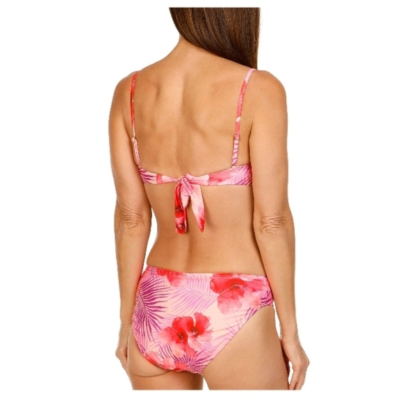 YMI | Bandeau Bikini in Purple Palms Print Sz M - Picture 16 of 16